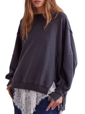 We The Free Camden Sweatshirt Black Sz S